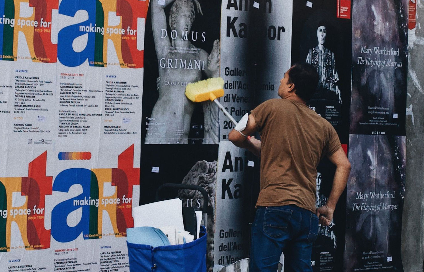 Dedicated wheatpaste poster installation street teams in Miami