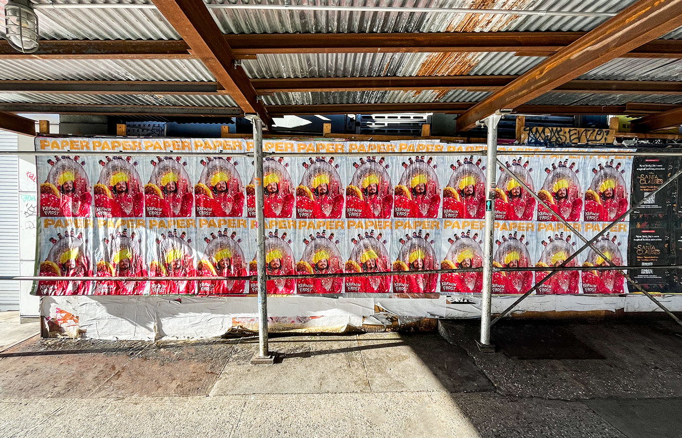 Wheatpasting Miami - street poster takeover for Kerwin Frost and PAPER magazine