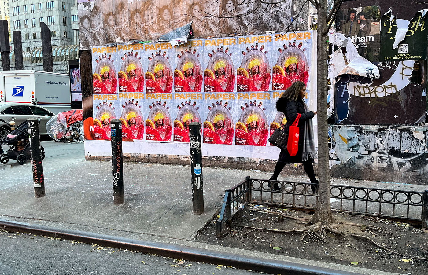 Wheatpasting Miami - wild posting campaign for Kerwin Frost and PAPER magazine