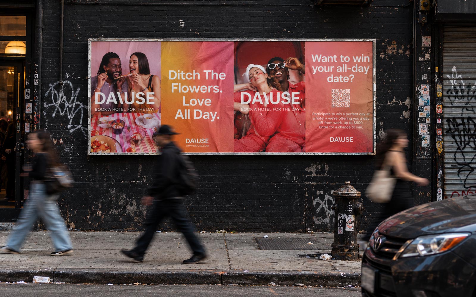 Wheatpasting Miami - street poster campaign for DayUse